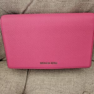 Michael Kors Pink Leather Clutch